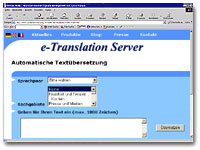 e-translation Automatische Textübersetzung