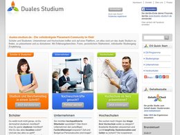 Screenshot Homepage duales-studium.de