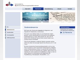 Screenshot Homepage elfi.info