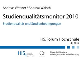 Cover HIS-Studie Studienqualitätsmonitor 2010
