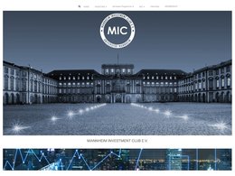 Screenshot der Homepage von der Studierendeninitiative Mannheim Investment Club e.V.
