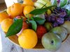 Nahrungsergänzungsmittel: Eine Obstschale gefüllt mit Weintrauben, Apfelsinen, Äpfeln und Birnen.