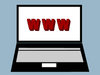 Die Buchstaben "WWW" auf einem Notebook symbolisieren das Thema Internet-Hosting.