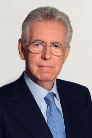 Portrait-Foto Mario Monti, Preisträger Weltwirtschaftlicher Preis 2016 in der Kategorie Politik.