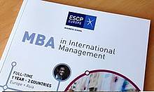 Broschüre MBA in International Management an der ESCP Europe