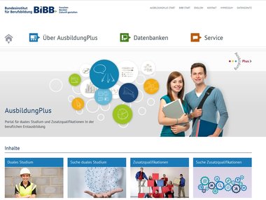 Screenshot Homepage ausbildungplus.de