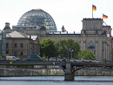 Das Reichstagsgebäude des Bundestags in Berlin.