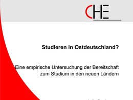 Cover CHE Studie Studieren in Ostdeutschland?