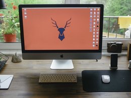 Auf einem Computerbildschirm ist ein Hirschkopfsymbol zu sehen.