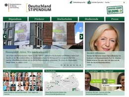 Screenshot Homepage deutschlandstipendium.de