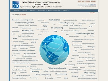 Screenshot Homepage enzyklopaedie-der-wirtschaftsinformatik.de