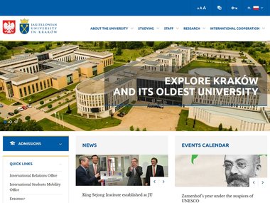 Screenshot der Internetseite der Hochschule Reutlingen zum Deutsch-Polnischen Studium mit der Universität Warschau.