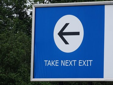 Schild mit der Aufschrift "Exit".