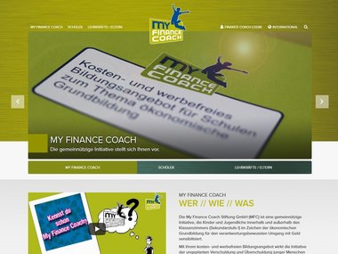Screenshot der Website finance-coach.de