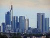 Finanzbranche: Blick auf das Bankenviertel in Frankfurt am Main.