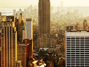 Der Blick über die Stadt New York.