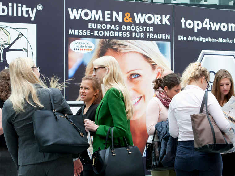 Foto vom Karriere-Event "women & work 2018" für Frauen.