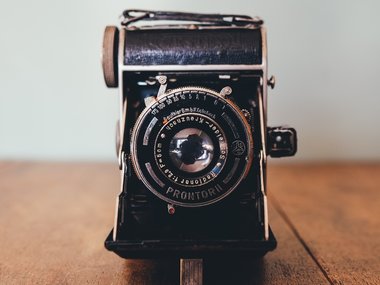 Ein alter Fotoapparat.