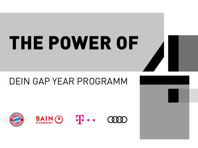Gap Year Programm 2019: Bain, FC Bayern, Audi, Deutsche Telekom