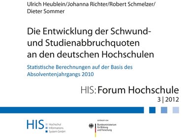 Cover HIS-Studie Studienabbruchquoten an den deutschen Hochschulen