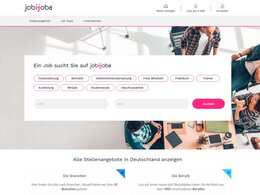 Das Bild zeigt einen Screenshot der Jobsuchmaschine JobiJoba.de.