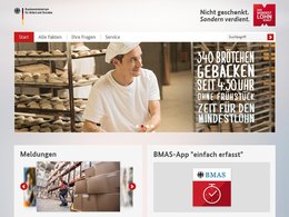Screenshot Homepage der-mindestlohn-wirkt.de