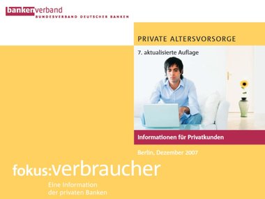 Cover der Broschüre "Private Altersvorsorge" vom Bundesverband deutscher Banken.