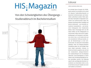 Cover einer HIS-Studie zum Studienabbruch im Bachelorstudium.