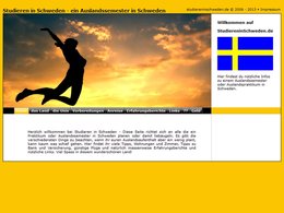 Screenshot Homepage studiereninschweden.de