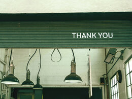 Thank You: Sich bei den Kunden bedanken.