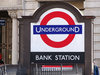 U-Bahn von London Bank Station 
