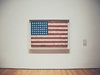 Das Gemälde der amerikanischen Flagge.