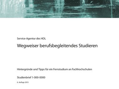 Cover Wegweiser berufsbegleitendes Studium 2013
