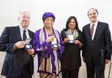 Weltwirtschaftlicher Preis 2014 verliehen an Ellen Johnson Sirleaf, Kiran Mazumdar-Shaw und Richard Thaler