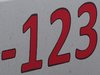 Die Zahlenfolge: 1234 in rot.